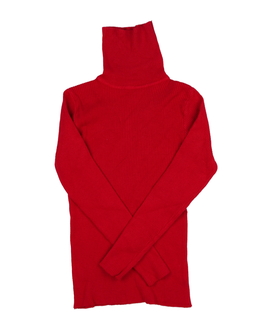 Červený žebrovaný rolák