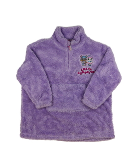 Fialová volnočasová oversize mikina LOL