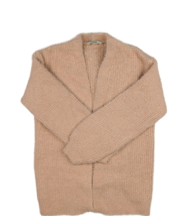 Meruňkový lesklý žinylkový kardigan George