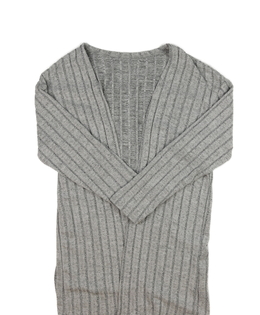 Šedý melírovaný kardigan 