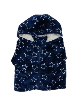 Modrá chlupatá mikina s hvězdami