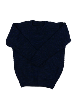 Tmavě modrý melírovaný svetr 