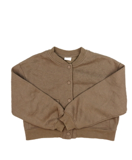 Hnědá crop mikina na patenty Zara