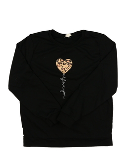 Černá mikina se srdcem 