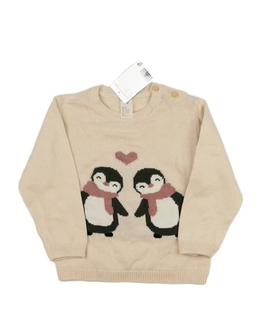 Nový hnědý svetr s tučňáky H&M