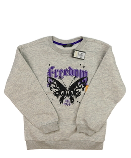 Nová šedá mikina s motýlkem Primark 