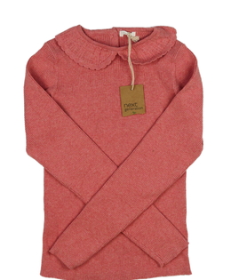 Nový růžový svetr s límečkem Next