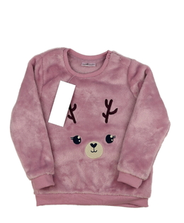 Nová hebká fialová mikina s čumáčkem 