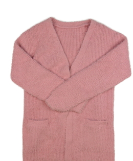 Růžový žinylkový kardigan George