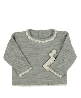 Nový šedý melírovaný svetr 