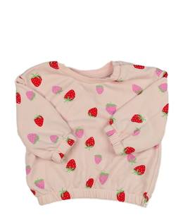 Růžová mikina s jahodami Primark 