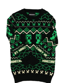 Černý stylový svetr Minecraft George