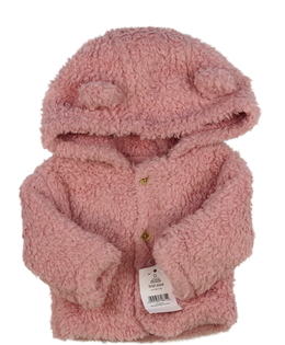 Nová růžová chlupatá mikina George