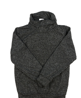 Šedá melírovaná roláková mikina 