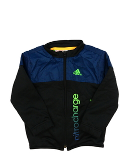 Černo-modrá sportovní mikina Adidas 