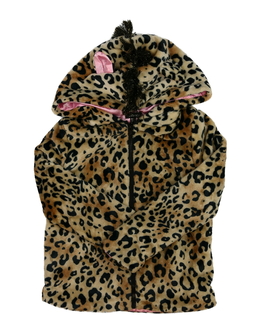 Hnědá vzorovaná mikina 