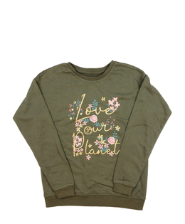 Zelená krásná mikina s nápisem Primark 