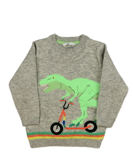 Šedý svetr s dinosaurem M&S