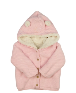 Růžový zimní svetr 