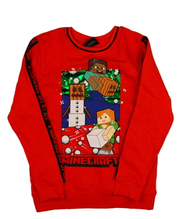Červená stylová mikina Minecraft George