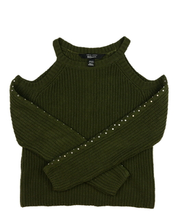 Zelený stylový crop svetr New Look 