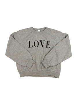 Šedá melírovaná mikina s nápisem 