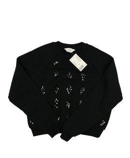 Nová černá crop mikina s flitry H&M