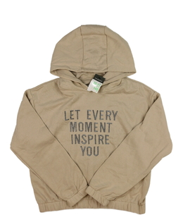 Nová hnědá kratší mikina s nápisem Primark