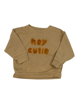 Hnědá mikina s nápisem 