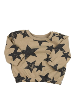 Hnědá mikina s hvězdami Primark 