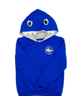 Modrá mikina se žraločím motivem 