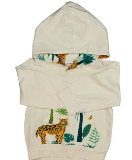 Krémová mikina s motivem safari 