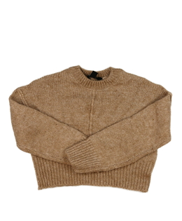 Hnědý crop svetr New Look 