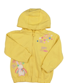 Žlutá roztomilá mikina s obrázky 