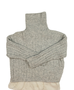 Šedý rolák s košilovým detailem Primark  