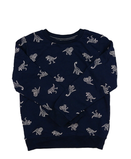 Tmavě modrá dinosauří mikina 