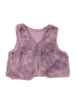 Fialová chlupatá vesta Nutmeg