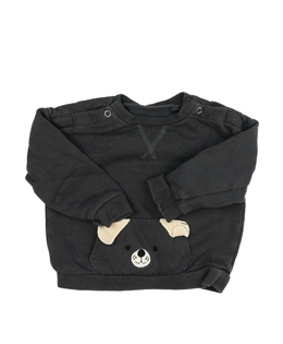 Šedá mikina s kapsou a čumáčky Tu 