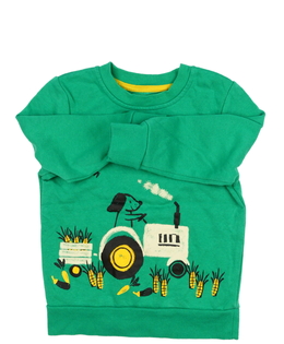 Zelená mikina s traktorem a pejskem George
