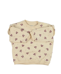 Krémová mikina s květinami F&F
