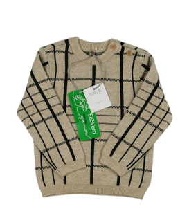 Nový hnědý svetřík s pruhy Tu 