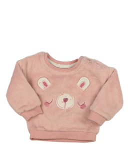 Růžová hebká chlupatá mikina s čumáčkem George