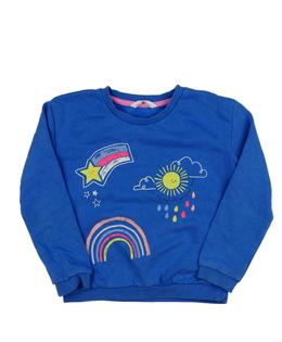 Modrá mikina s obrázky M&S