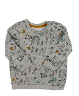 Šedá mikina se zvířátky 