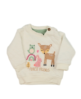 Bílá mikinka se zvířátky 