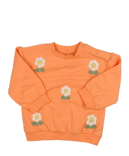 Oranžová mikina s květinami Nutmeg