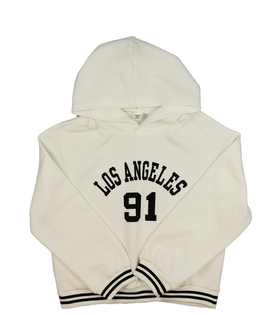 Bílá mikina s černými detaily 