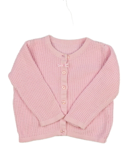 Růžový propínací svetřík Nutmeg