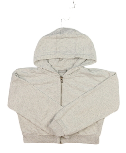 Šedá melírovaná crop mikina 