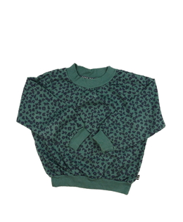 Zelená vzorovaná slabá mikina 